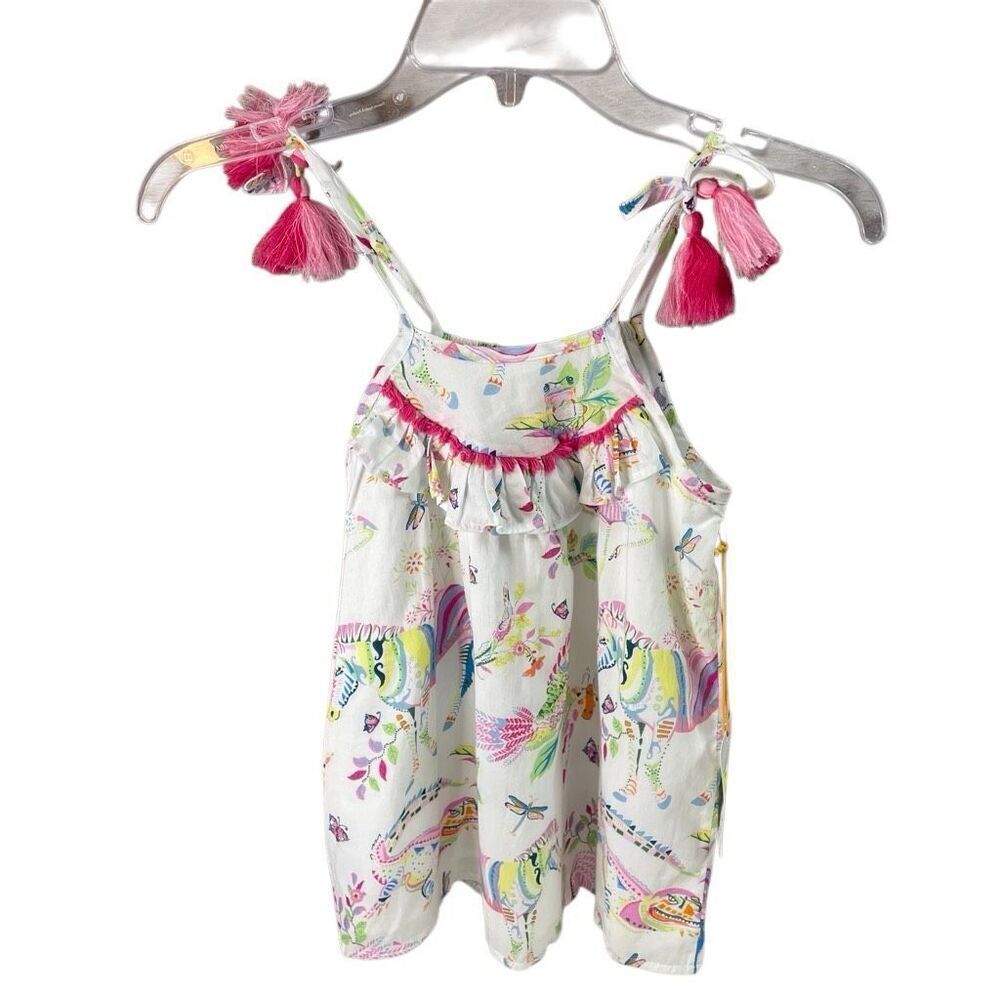 NWT EGG NEW YORK Toddler Girls Simone Dress Boho Animal Print Pastel Size 3T